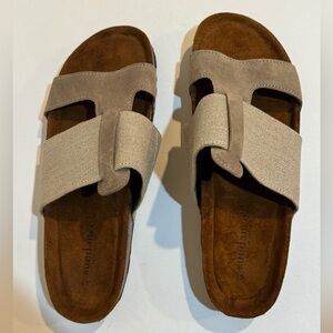 Sundance Sandals Sz EU 41/10 US Golden
Linen & Suede Cork & Rubber Sole Leather